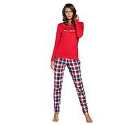 Italian Fashion Pyjama Femme Coton | Ensembles de Pyjama Femme | Pyj' Hiver Chaud | Vêtements de Nuit | 2 Pièces avec Haut à Manches Longues et Pantalon | Différents Motifs S-XXL