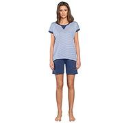 Italian Fashion Pyjama Femme Coton | Pyjama Femme Ete Confortable et Douce | Pyj' Short à Col Rond | T-Shirt Manches Courtes & Short | Vêtements de Nuit Été S-XXL