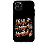 Italian from My Head to My Meatballs Food Pasta - Coque pour iPhone 11 Pro Max