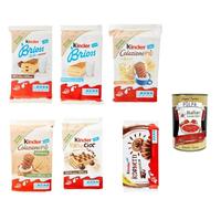 Italian Gourmet Assortiment Kinder goûter & petit-déjeuner - Brioss lait & cacao, Brioss, Colazione Più 5 céréales, Colazione Più Intégrale, Pan e Cioc, Kinder Kornetti + Italian Gourmet Polpa
