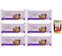 Italian Gourmet Bauli Yo-Yo L’Originale x6 - Lot 6 Paquets 240 g - Biscuits Sandwich Fourrés Crème Cacao, Nappage/Traits Chocolat, Goûter Italien, Snack Sucré Moelleux + Italian Gourmet Polpa