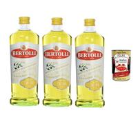 Italian Gourmet Bertolli Lot 3×1L Huile d’Olive pour Cuisine Haute Température 210°C - Idéale Friture & Cuisson - Usage Quotidien Familial + Italian Gourmet Polpa 400g