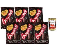 Italian Gourmet Biscuits Italiens Gocciole Extra Dark Pavesi - Cookies au chocolat noir intense, spécialité italienne pour petit-déjeuner et goûter, lot 6 x 400 g (2,4 kg) + Italian Gourmet Polpa