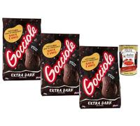 Italian Gourmet Biscuits Italiens Gocciole Extra Dark Pavesi - Cookies au chocolat noir intense, spécialité italienne pour petit-déjeuner et goûter, lot 3 x 400 g (1,2 kg) + Italian Gourmet Polpa