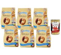 Italian Gourmet Biscuits Italiens Mulino Bianco Abbracci Cacao & Crème - Lot Familial 6 x 350 g (2,1 kg) Petit-Déjeuner & Goûter + Italian Gourmet Polpa