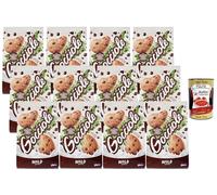 Italian Gourmet Biscuits Italiens Pavesi Gocciole WILD - cookies aux pépites de chocolat noir, farine complète, goûter & pause café, spécialité italienne, lot 12 x 350 g + Italian Gourmet Polpa
