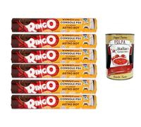 Italian Gourmet Biscuits Italiens Ringo Pavesi - Biscuits sandwich cacao & vanille, cookies fourrés crème, spécialité italienne pour goûter et pause café, lot 6 x 165 g + Italian Gourmet Polpa