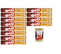 Italian Gourmet Biscuits Italiens Ringo Pavesi - Biscuits sandwich fourrés au cacao et vanille, goûter & pause café, spécialité italienne à partager, lot 12 x 165 g (1,98 kg) + Italian Gourmet Polpa