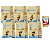 Italian Gourmet Biscuits Italiens Ritornelli Cacao & Amandes Mulino Bianco - Grand format, spécialité italienne pour petit-déjeuner et goûter, lot 6 x 700 g (4,2 kg) + Italian Gourmet Polpa