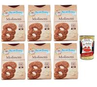 Italian Gourmet Biscuits Mulino BIanco Molinetti au Sarrasin 6 x 350 g Biscuits Croquants pour Petit Déjeuner Pause Café Goûter Dessert Format Familial Petit Déjeuner Italien + Italian Gourmet Polpa
