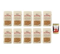 Italian Gourmet Bundle 10 x 500 g pâtes anelli siciliani type 23 cuisson rapide 3 min, pâtes courtes italiennes tréfilées au bronze, excellente tenue cuisson, + Italian Gourmet polpa