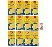 Italian Gourmet Bundle 12 x 250 g feuilles de lasagne sans gluten aux œufs sans pré-cuisson format 3 kg cuisson au four 35-40 min à 180°C pour lasagnes maison + Italian Gourmet Polpa