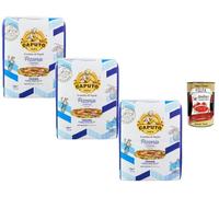 Italian Gourmet Bundle 3 x 5 kg Farine Type 00 Pizzeria Traditionnelle pour Pizza, Pâte Levée et Panification + Italian Gourmet Polpa 400 g, farine de blé tendre, fabriqué en Italie