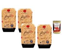 Italian Gourmet Bundle 4 x 500 g Ditalini Rigati pâtes italiennes Pasta di Gragnano IGP semoule de blé dur cuisson 9 min format 2 kg cuisine italienne + Italian Gourmet Polpa