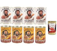 Italian Gourmet Bundle 4x Fagioli alla Bud Spencer Ricetta Originale 400g + 4x Fagioli alla Bud Spencer con Fagioli Neri Tex Mex 400g + Italian Gourmet Polpa, assortiment haricots cuisinés