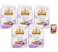 Italian Gourmet Bundle 5 x 1 kg Farine Type 0 Nuvola pour Pizza et Focaccia + Italian Gourmet Polpa, Farine de Blé Tendre pour Pâtes Aériennes, Grandes Alvéoles, Pizza Contemporaine