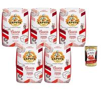 Italian Gourmet Bundle 5 x 1 kg Farine Type 00 Cuoco Longue Levée + Italian Gourmet Polpa, Farine de Blé Tendre pour Pâte à Pizza, Pain et Pâtisserie Salée, Idéale pour Fermentation Longue