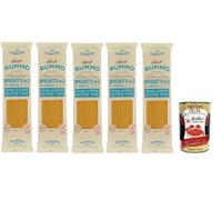 Italian Gourmet Bundle 5 x 400 g spaghetti sans gluten pâtes italiennes riz complet maïs cuisson 10 min format 2 kg cuisine italienne sans blé + Italian Gourmet Polpa