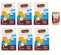 Italian Gourmet Bundle 6 x 250 g biscuits à la noix de coco sans gluten sans huile de palme format 1,5 kg biscuits croustillants snack sucré et petit déjeuner + Italian Gourmet Polpa