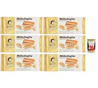 Italian Gourmet Bundle 6 x Millefeuilles Classiques au Beurre 125 g + Italian Gourmet Polpa, Bâtonnets Feuilletés Croustillants, Pâte Feuilletée au Beurre, 192 Feuilles Délicates, Biscuit Italien