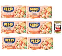 Italian Gourmet Bundle 6 x Rio Mare Tonno in Salsa con Fagioli 2 x 160 g, plat prêt au thon en sauce avec haricots, 12 boîtes, format familial pratique, à déguster chaud ou à température ambiante