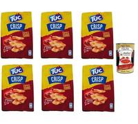 Italian Gourmet Bundle 6 x TUC Crisp Paprika 100 g, biscuits apéritifs croustillants saveur paprika, snacks salés cuits au four, lot de 6 sachets, 600 g + Italian Gourmet polpa