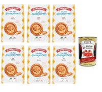 Italian Gourmet Bundle 6x Biscuits italiens aux œufs + Italian Gourmet Polpa, biscuits sablés friables et délicats, cookies with eggs, 6 x 350 g, 2,1 kg