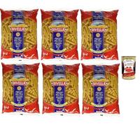 Italian Gourmet Bundle 6x Pâtes Courtes de Semoule 500g + Italian Gourmet Pulpe de Tomate Ziti Tagliati Pâtes Italiennes au Blé Dur Format Court Cuisine Italienne Réserve 3kg