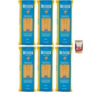 Italian Gourmet Bundle 6x Pâtes Mezza Zita N°17 500g, Pâtes Italiennes Premium Séchage Lent Format Tubes Idéal Sauce Tomate Ragù Gratin Pasta al Forno Cuisine Italienne + Italian Gourmet Polpa