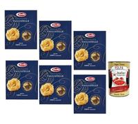 Italian Gourmet Bundle 6x Tagliatelle italiennes rubans 500 g, pâtes de blé dur sélectionné pour sauces crémeuses, pack familial cuisine italienne authentique + Italian Gourmet Polpa