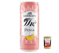 Italian Gourmet Bundle 72 x Thé Pêche 33 cl + Italian Gourmet Polpa, Boisson au Thé Infusé Saveur Pêche, Thé Glacé Non Gazeux, Sans Colorants, Sans Conservateurs, Sans Gluten, Lot 23,76 L