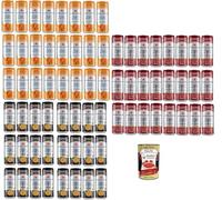 Italian Gourmet Bundle 72x Sanpellegrino Zero 33cl Mix (Classica Orange + Cocktail + Chinò) Sans Sucres Ajoutés, Boissons Gazeuses Italiennes Assortiment 23,76L Fête & Horeca + Italian Gourmet Polpa*