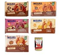 Italian Gourmet Bundle Assortiment 5 x Misura Fibrextra Cornetti + Italian Gourmet Polpa, Croissants, Mix Chocolat, Miel, Fruits Rouges Betterave Raisin, Courge Carotte Orange + Italian Gourmet Polpa