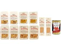 Italian Gourmet Bundle Assortiment de Pâtes Italiennes 10 x 500 g Rigatoni Conchiglie Maccheroncelli Elicoidali Linguine Format Familial 5 kg + Italian Gourmet Polpa