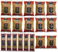 Italian Gourmet Bundle Assortiment de Pâtes Italiennes 18 x 500 g, 9 kg, Penne Ziti Rigate, Fusilli, Elicoidali, Linguine, Spaghetti Ristorante, Ditali, blé dur, produit d’Italie + Polpa