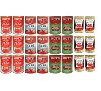 Italian Gourmet Bundle - Assortiment Mutti Tomates 24×400 g (6 Pelati, 6 Polpa, 6 Pomodorini Ciliegini) - Lot Économique 9,6 kg Cuisine Italienne, Idéal Sauce & Pizza + Italian Gourmet Polpa