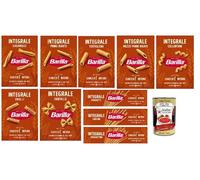 Italian Gourmet Bundle Barilla 10x Pâtes Intégrales 500 g (5 kg) Assortiment Famille, blé complet, riche en fibres, cuisson al dente, idéal meal prep, salades, sauces + Italian Gourmet polpa