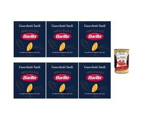 Italian Gourmet Bundle Barilla, 6 x 500 g Barilla Gnocchetti Sardi Specialità, Pâtes Italiennes Premium Pâtes Courtes Sardes Idéales Sauce Tomate, Ragù, Cuisine Méditerranéenne + Italian Gourmet Polpa