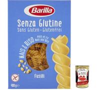 Italian Gourmet Bundle Barilla Lot 5 x Pâtes Sans Gluten Fusilli 400 g (Total 2 kg) - Gluten Free, Maïs & Riz, Texture Al Dente, Pâtes Italiennes Sans Blé, Idéal Repas Rapide + Italian Gourmet Polpa