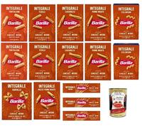 Italian Gourmet Bundle Barilla pasta integrale, Assortiment Pâtes Complètes 15 x 500 g Tortiglioni Fusilli Casarecce Penne Rigate Cellentani Farfalle Linguine Spaghetti stock + Italian Gourmet Polpa