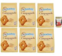 Italian Gourmet Bundle biscuits Campagnole à la farine de riz 6 x 700 g, biscuits italiens pour petit-déjeuner et trempage, sans huile de palme, texture rustique + Italian Gourmet polpa