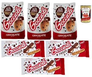 Italian Gourmet Bundle Biscuits chocolat 3 x 500 g + 3 x 120 g + Italian Gourmet Polpa 400 g, assortiment biscuits sablés aux pépites de chocolat et biscuits finger chocolatés