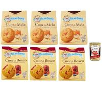 Italian Gourmet Bundle Biscuits Fourrés aux Pommes et Fruits Rouges 6 x 300 g, Assortiment Cuor di Mela et Cuor di Bosco, Biscuits Petit Déjeuner et Goûter, Lot Familial + Italian Gourmet Polpa