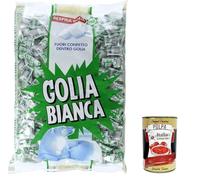 Italian Gourmet Bundle Bonbons Golia Bianca 1 kg + Italian Gourmet Polpa, Bonbons Blancs Emballés Individuellement, Sachet Grand Format pour Bureau, Accueil, Partage, Réserve Maison
