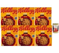 Italian Gourmet Bundle - Céréales Miel Pops Loops goût miel, anneaux croustillants, petit-déjeuner, 6 x 330 g (1,98 kg) format famille, sans colorants ni arômes artificiels + Italian Gourmet Polpa