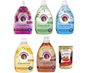 Italian Gourmet Bundle Chanteclair i Concentrati Ammorbidente 5 x 1000 ml - Assortiment Parfums Longue Durée, Adoucissant Concentré 50 Lavages, Linge Doux & Parfumé + Italian Gourmet Polpa