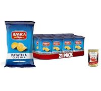 Italian Gourmet Bundle Chips Classiques 21 x 50 g, Chips de Pomme de Terre Salées Sans Gluten, Snack Croustillant à l’Huile de Tournesol, Sachets Individuels Pratiques + Italian Gourmet Polpa