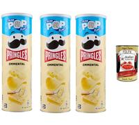 Italian Gourmet Bundle Chips Goût Emmental 3 x 175 g + Italian Gourmet Polpa, Snack Apéritif Croustillant en Tube, Pack de 525 g, Chips Saveur Fromage, Idéal pour Apéro, Soirées, Partage et Pause