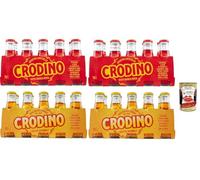 Italian Gourmet Bundle Crodino, Apéritif Sans Alcool Arancia Rossa 40 x 100 ml Boisson Pétillante Bitter Orange Rouge Format Verre Prêt à Servir pour Apéro et Cocktails + Italian Gourmet Polpa