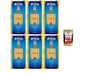 Italian Gourmet Bundle De cecco Mafaldine N°2 6 x 500 g (3 kg) Pâtes italiennes premium De Cecco, semoule de blé dur, séchage lent, excellente tenue à la cuisson + Italian Gourmet Polpa